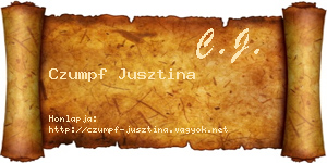 Czumpf Jusztina névjegykártya